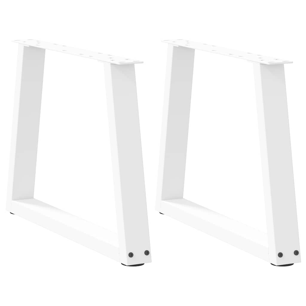 vidaXL Coffee Table Legs V-Shape 2 pcs White 70x(42-43.3) cm Steel