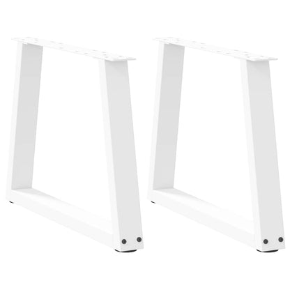 vidaXL Coffee Table Legs V-Shape 2 pcs White 70x(42-43,3) cm Steel