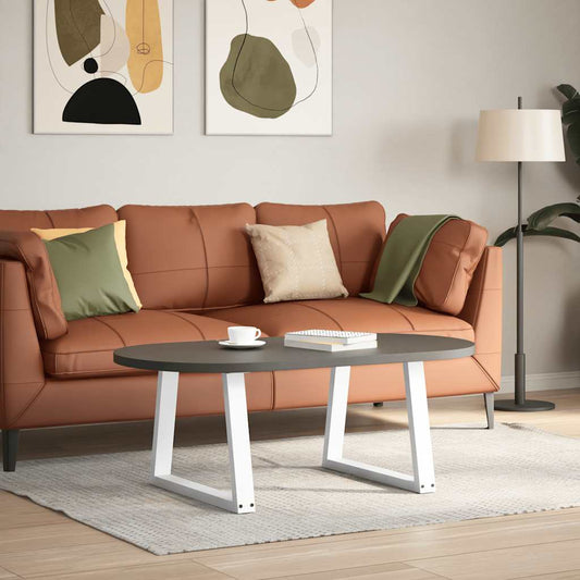 vidaXL Coffee Table Legs V-Shape 2 pcs White 70x(42-43.3) cm Steel