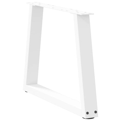 vidaXL Coffee Table Legs V-Shape 2 pcs White 70x(42-43.3) cm Steel