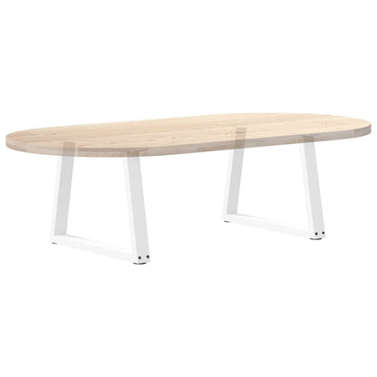 vidaXL Coffee Table Legs V-Shape 2 pcs White 70x(42-43.3) cm Steel