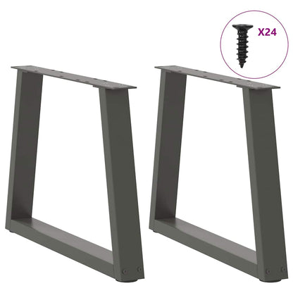 vidaXL Coffee Table Legs V-Shape 2 pcs Anthracite 70x(42-43,3) cm Steel
