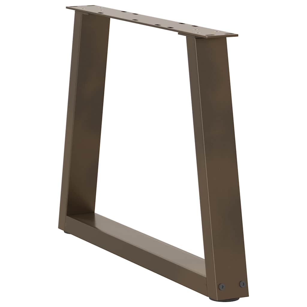 vidaXL Coffee Table Legs V-Shape 2 pcs Natural Steel 70x(42-43.3) cm Steel