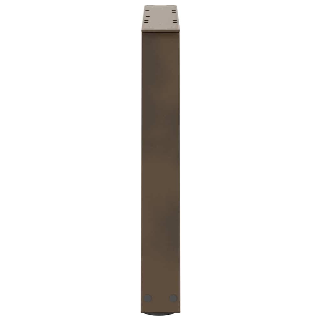 vidaXL Coffee Table Legs V-Shape 2 pcs Natural Steel 70x(42-43.3) cm Steel
