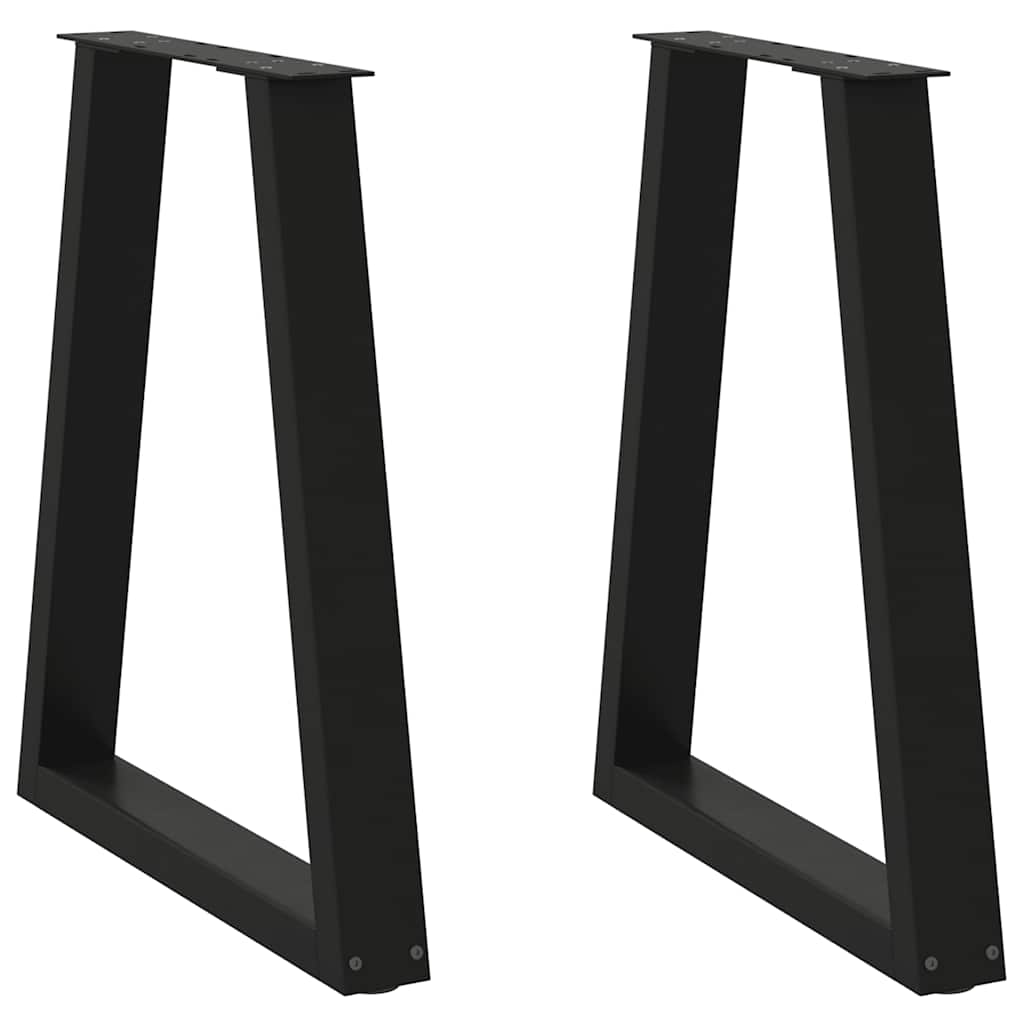 vidaXL Coffee Table Leg | Set of 2 | Black | Steel | 50 x 72 cm