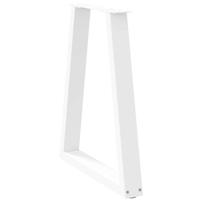 vidaXL Dining Table Legs V-Shape 2 pcs White 50x(72-73.3) cm Steel