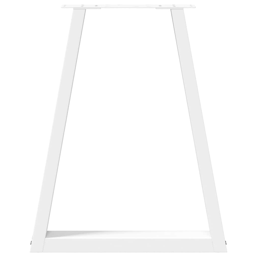vidaXL Dining Table Legs V-Shape 2 pcs White 50x(72-73.3) cm Steel