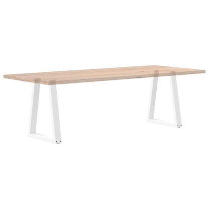 vidaXL Dining Table Legs V-Shape 2 pcs White 50x(72-73.3) cm Steel