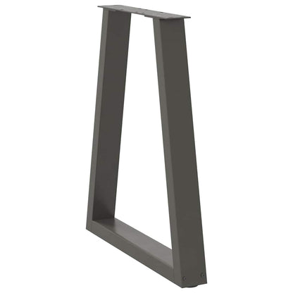 vidaXL Dining Table Legs V-Shape 2 pcs Anthracite 50x(72-73.3) cm Steel