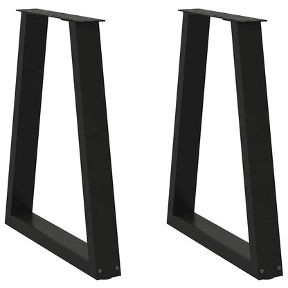 vidaXL Coffee Table Leg | Set of 2 | Black | Powder-coated steel | 60 cm x 72 cm
