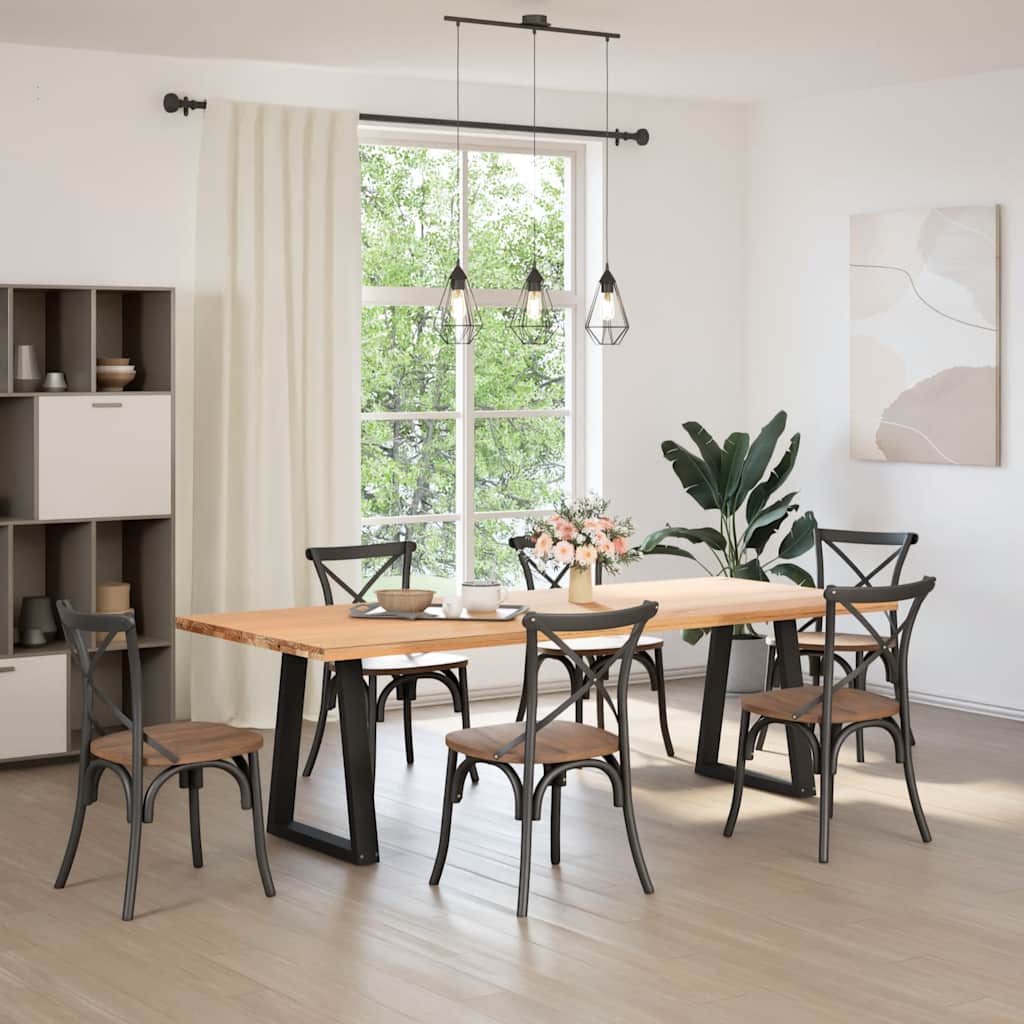 vidaXL Coffee Table Leg | Set of 2 | Black | Powder-coated steel | 60 cm x 72 cm