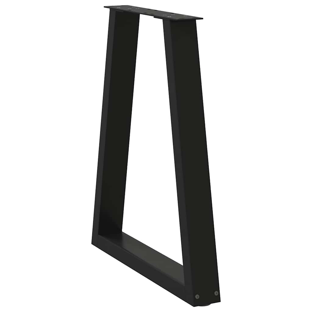 vidaXL Dining Table Legs V-Shape 2 pcs Black 60x(72-73.3) cm Steel