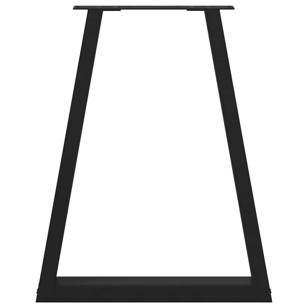 vidaXL Dining Table Legs V-Shape 2 pcs Black 60x(72-73.3) cm Steel