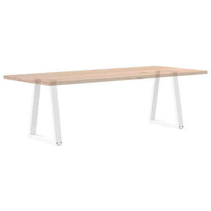 vidaXL Dining Table Legs V-Shape 2 pcs White 60x(72-73.3) cm Steel