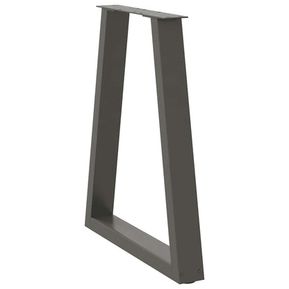 vidaXL Dining Table Legs V-Shape 2 pcs Anthracite 60x(72-73.3) cm Steel