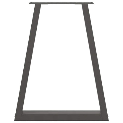 vidaXL Dining Table Legs V-Shape 2 pcs Anthracite 60x(72-73.3) cm Steel