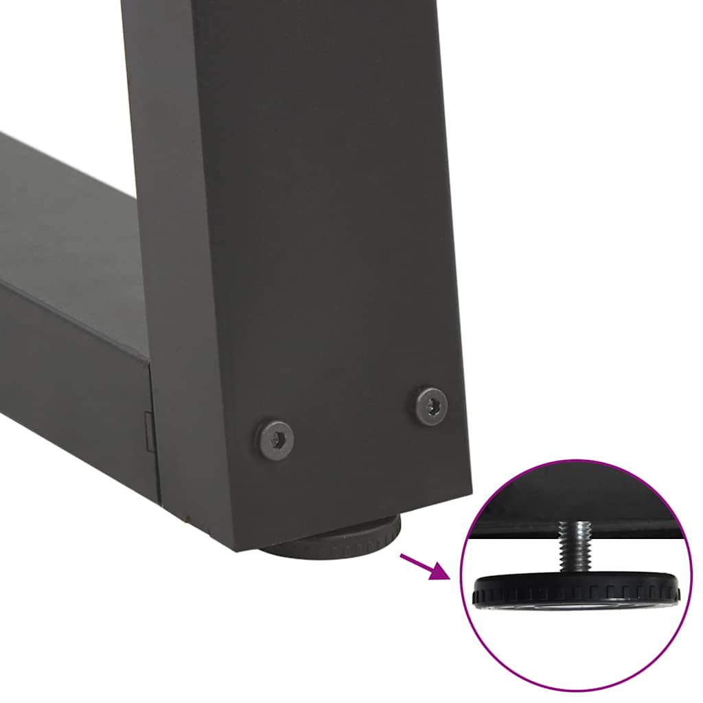 vidaXL Dining Table Legs V-Shape 2 pcs Anthracite 60x(72-73.3) cm Steel