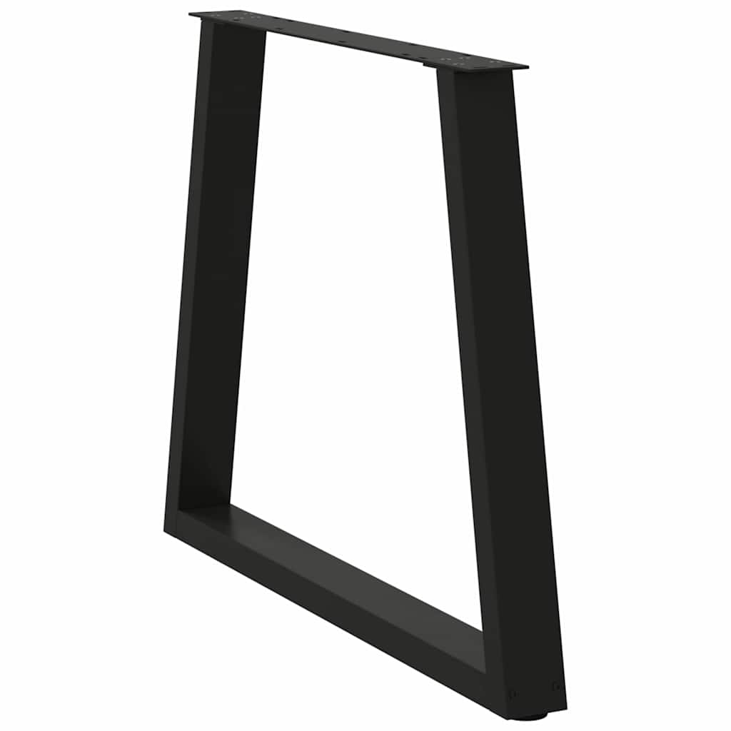 vidaXL Dining Table Legs V-Shape 2 pcs Black 70x(72-73,3) cm Steel