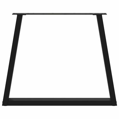 vidaXL Dining Table Legs V-Shape 2 pcs Black 70x(72-73.3) cm Steel