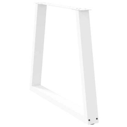 vidaXL Dining Table Legs V-Shape 2 pcs White 70x(72-73.3) cm Steel