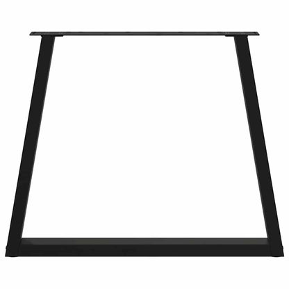 vidaXL Dining Table Legs V-Shape 2 pcs Black 80x(72-73.3) cm Steel