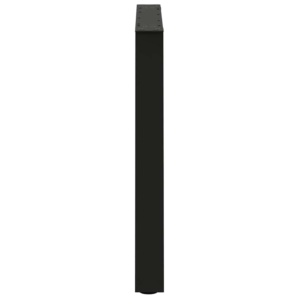 vidaXL Dining Table Leg | Set of 2 | Black | Powder-coated steel | Standard