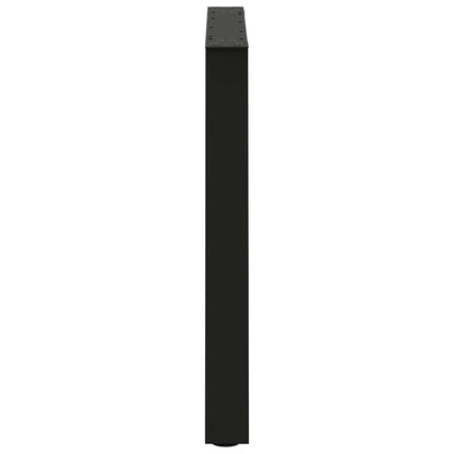 vidaXL Dining Table Leg | Set of 2 | Black | Powder-coated steel | Standard