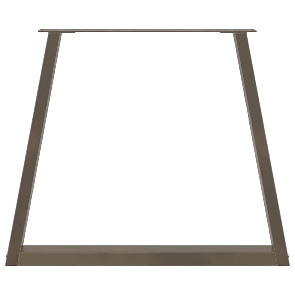vidaXL Dining Table Legs V-Shape 2 pcs Natural Steel 80x(72-73,3) cm Steel