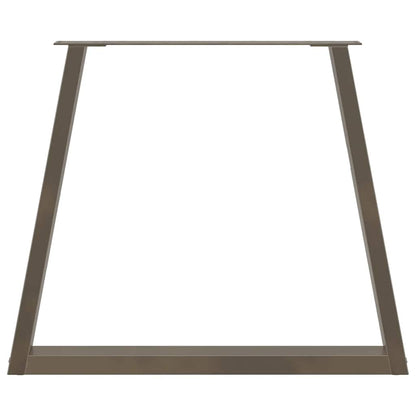 vidaXL Dining Table Legs V-Shape 2 pcs Natural Steel 80x(72-73,3) cm Steel