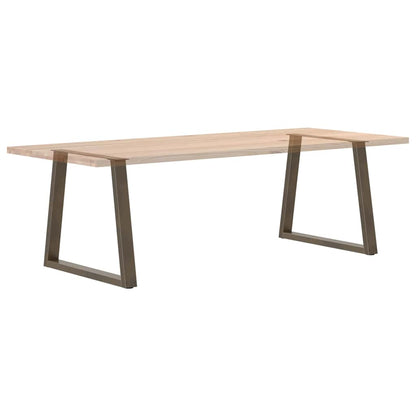 vidaXL Dining Table Legs V-Shape 2 pcs Natural Steel 80x(72-73,3) cm Steel