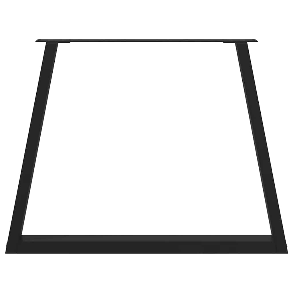 vidaXL Dining Table Legs V-Shape 2 pcs Black 90x(72-73.3) cm Steel