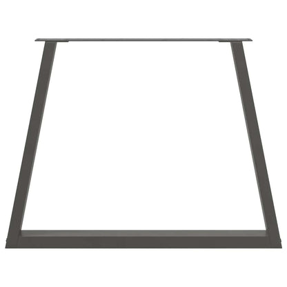 vidaXL Dining Table Legs V-Shape 2 pcs Anthracite 90x(72-73.3) cm Steel