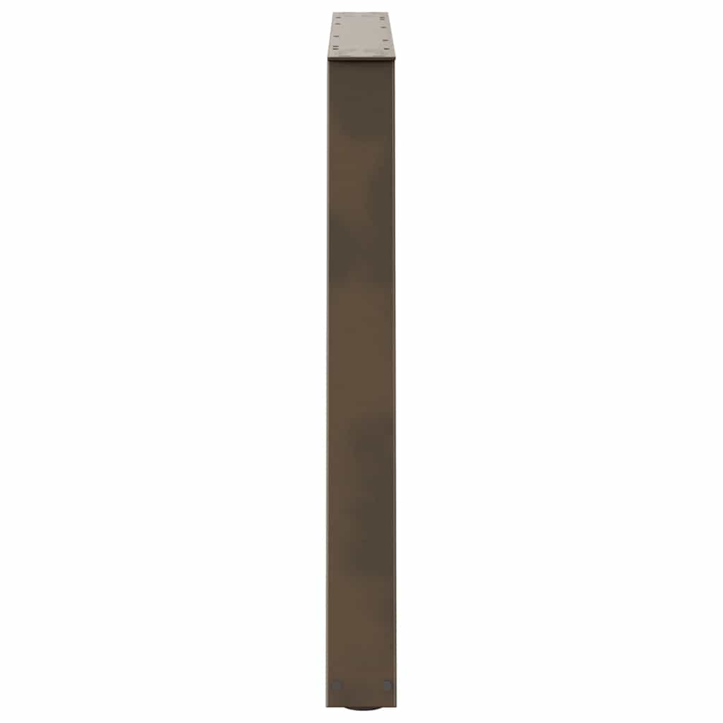 vidaXL Dining Table Legs V-Shape 2 pcs Natural Steel 90x(72-73.3) cm Steel