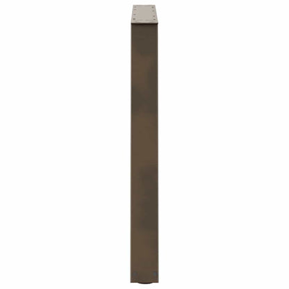 vidaXL Dining Table Legs V-Shape 2 pcs Natural Steel 90x(72-73.3) cm Steel