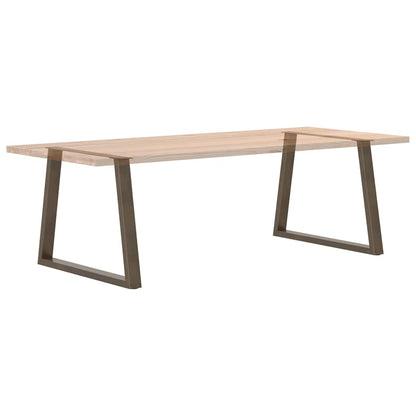 vidaXL Dining Table Legs V-Shape 2 pcs Natural Steel 90x(72-73,3) cm Steel