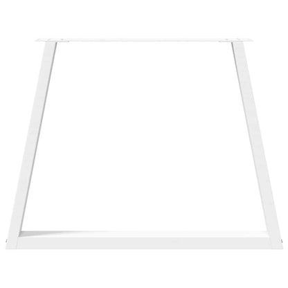 vidaXL Dining Table Legs V-Shape 2 pcs White 100x(72-73.3) cm Steel
