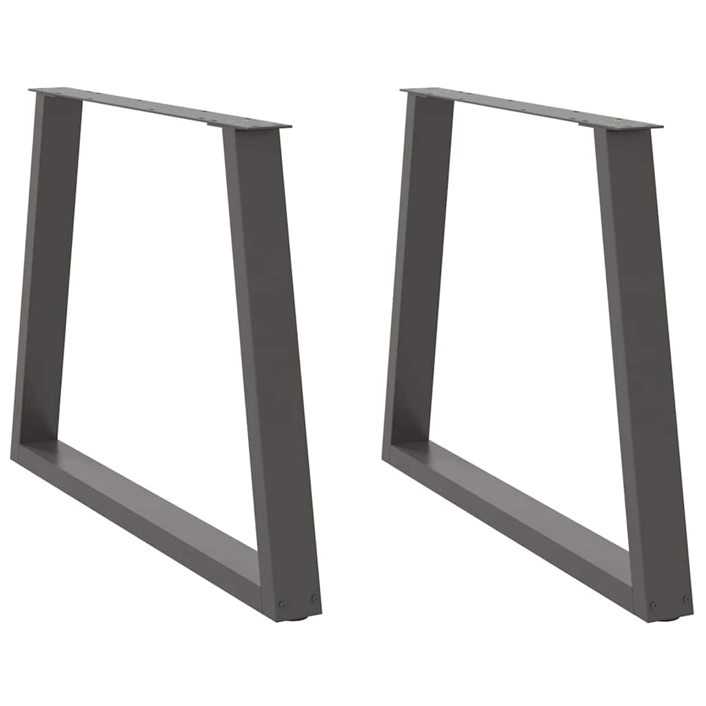 vidaXL Dining Table Legs V-Shape 2 pcs Anthracite 100x(72-73,3) cm Steel