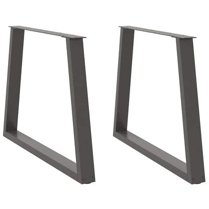 vidaXL Dining Table Legs V-Shape 2 pcs Anthracite 100x(72-73,3) cm Steel