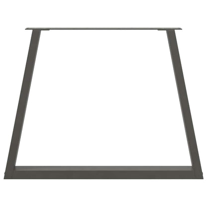 vidaXL Dining Table Legs V-Shape 2 pcs Anthracite 100x(72-73,3) cm Steel