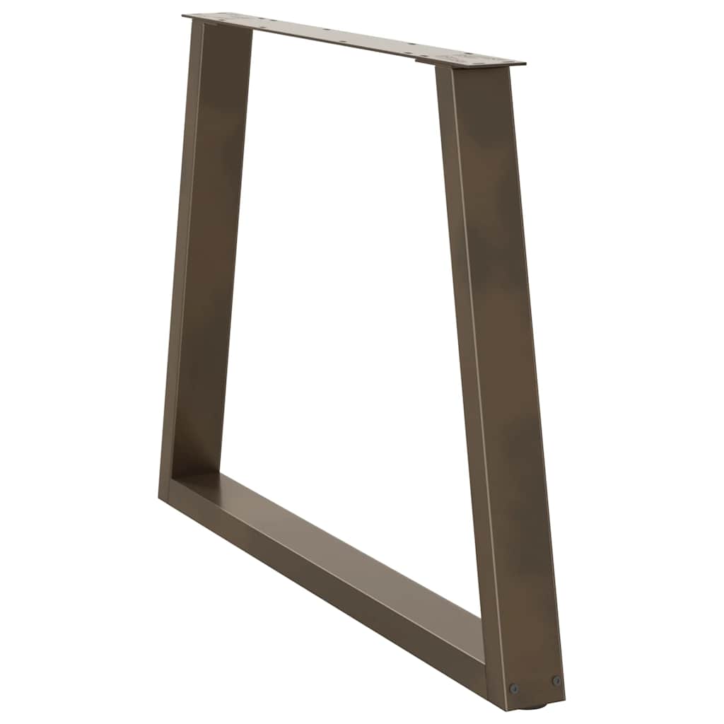 vidaXL Dining Table Legs V-Shape 2 pcs Natural Steel 100x(72-73.3) cm Steel