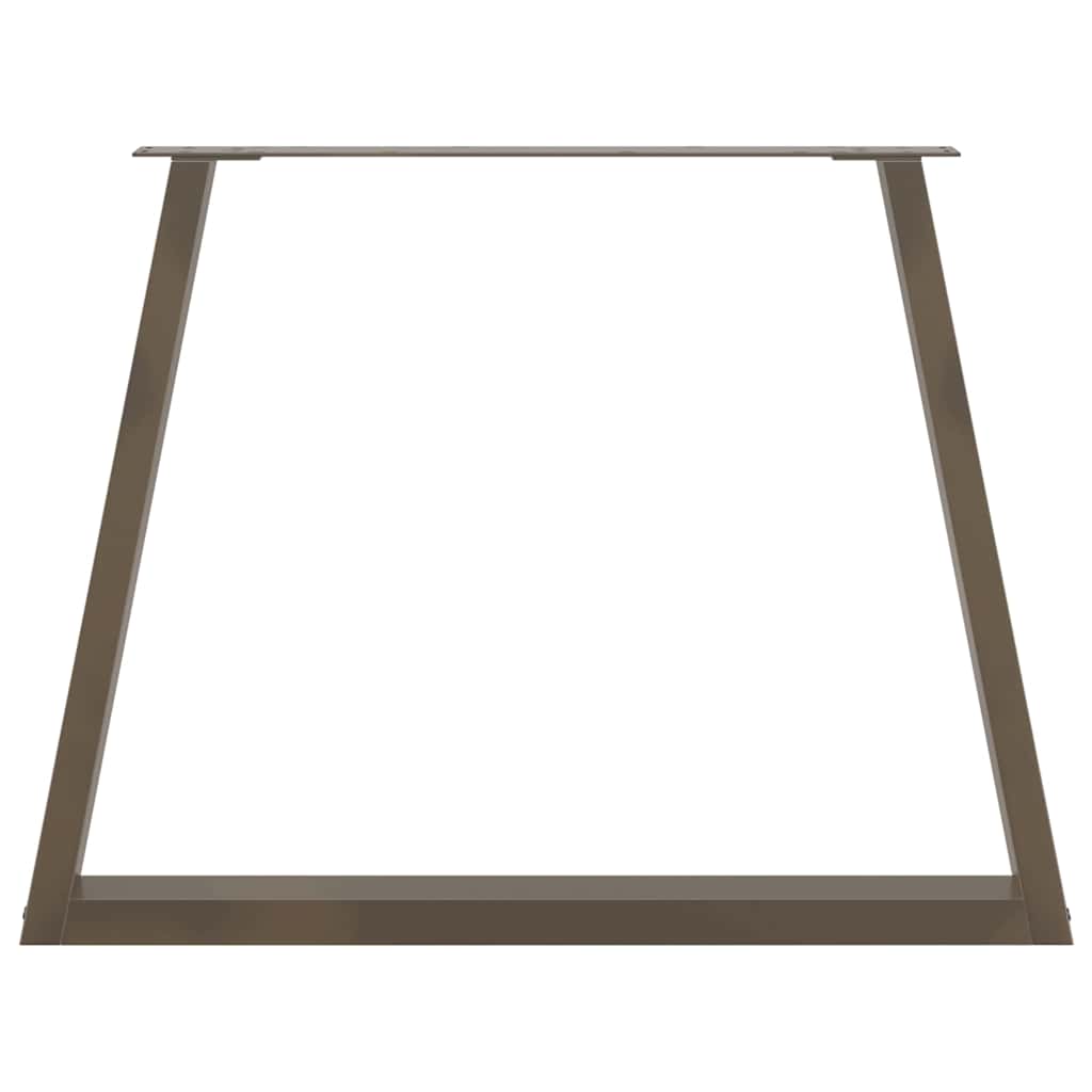 vidaXL Dining Table Legs V-Shape 2 pcs Natural Steel 100x(72-73.3) cm Steel