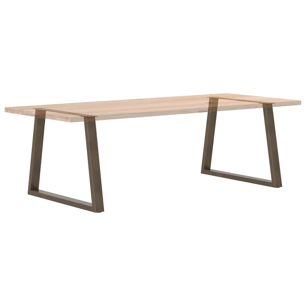 vidaXL Dining Table Legs V-Shape 2 pcs Natural Steel 100x(72-73,3) cm Steel