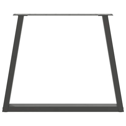 vidaXL Dining Table Legs V-Shape 3 pcs Anthracite 70x(72-73.3) cm Steel