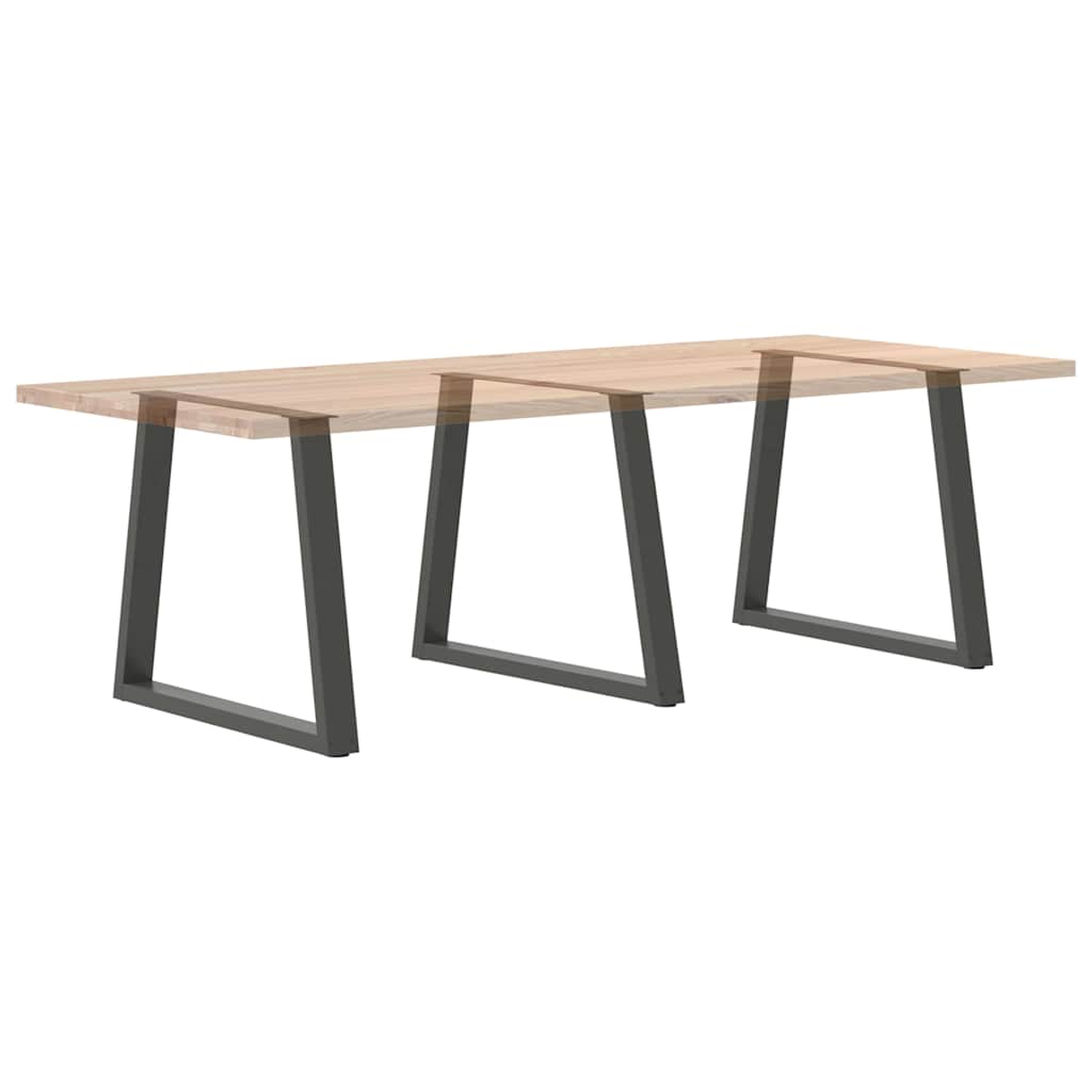 vidaXL Dining Table Legs V-Shape 3 pcs Anthracite 70x(72-73.3) cm Steel