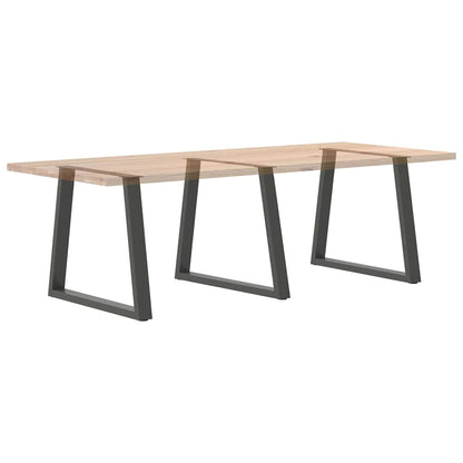 vidaXL Dining Table Legs V-Shape 3 pcs Anthracite 70x(72-73.3) cm Steel