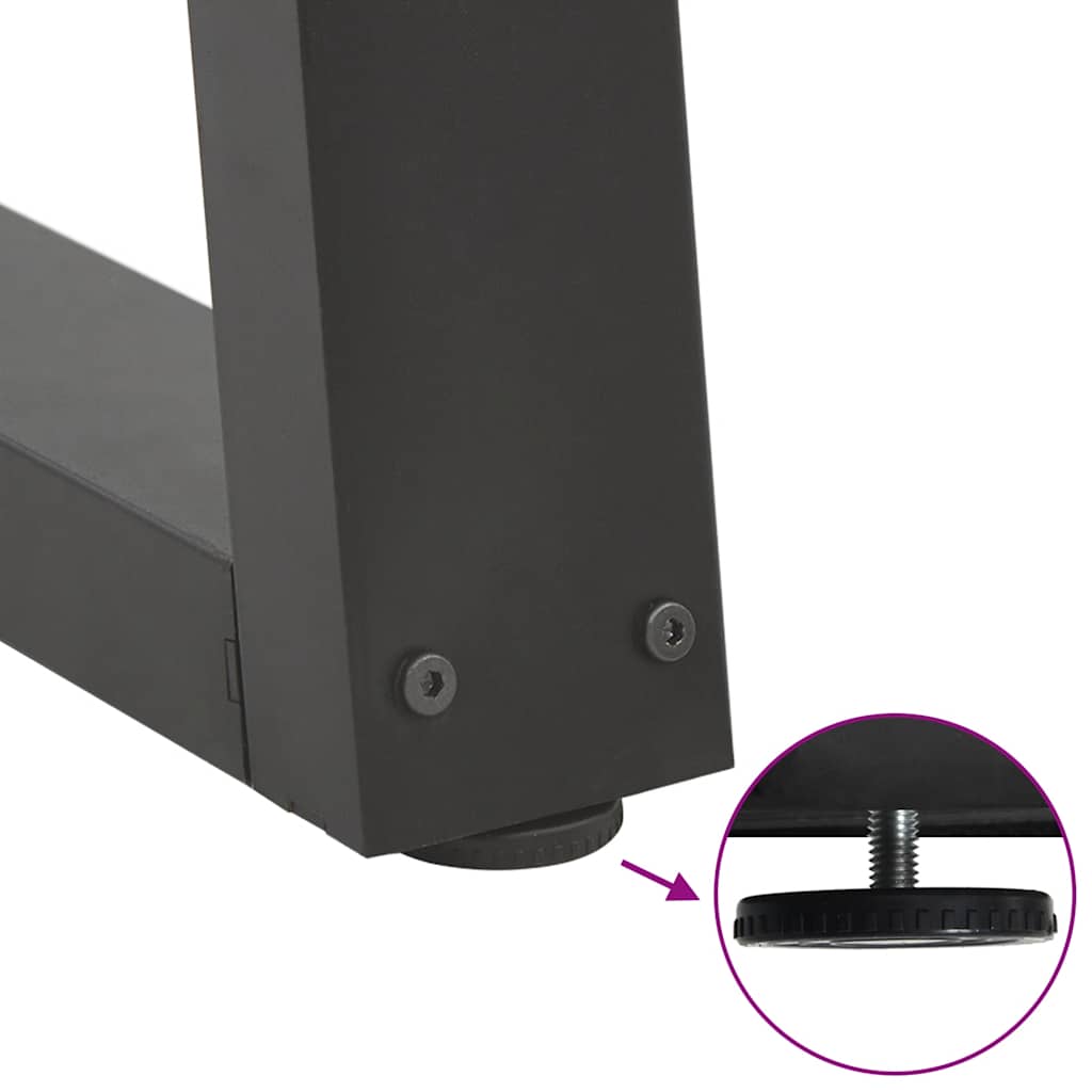 vidaXL Dining Table Legs V-Shape 3 pcs Anthracite 70x(72-73,3) cm Steel