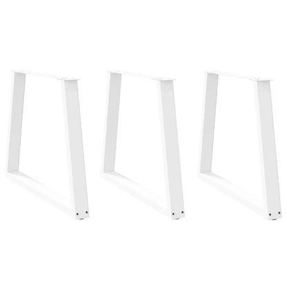 vidaXL Dining Table Legs V-Shape 3 pcs White 80x(72-73.3) cm Steel