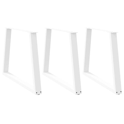 vidaXL Dining Table Legs V-Shape 3 pcs White 90x(72-73,3) cm Steel