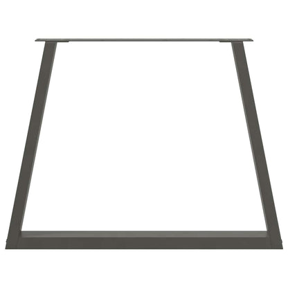 vidaXL Dining Table Legs V-Shape 3 pcs Anthracite 90x(72-73,3) cm Steel