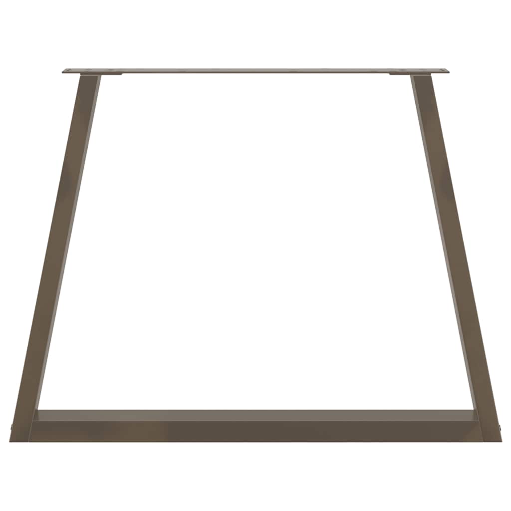 vidaXL Dining Table Legs V-Shape 3 pcs Natural Steel 90x(72-73.3) cm Steel